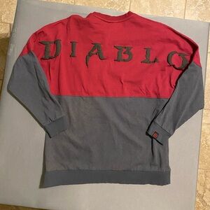 Diablo 4 Red and Gray Long Sleeve Shirt. Never worn.
